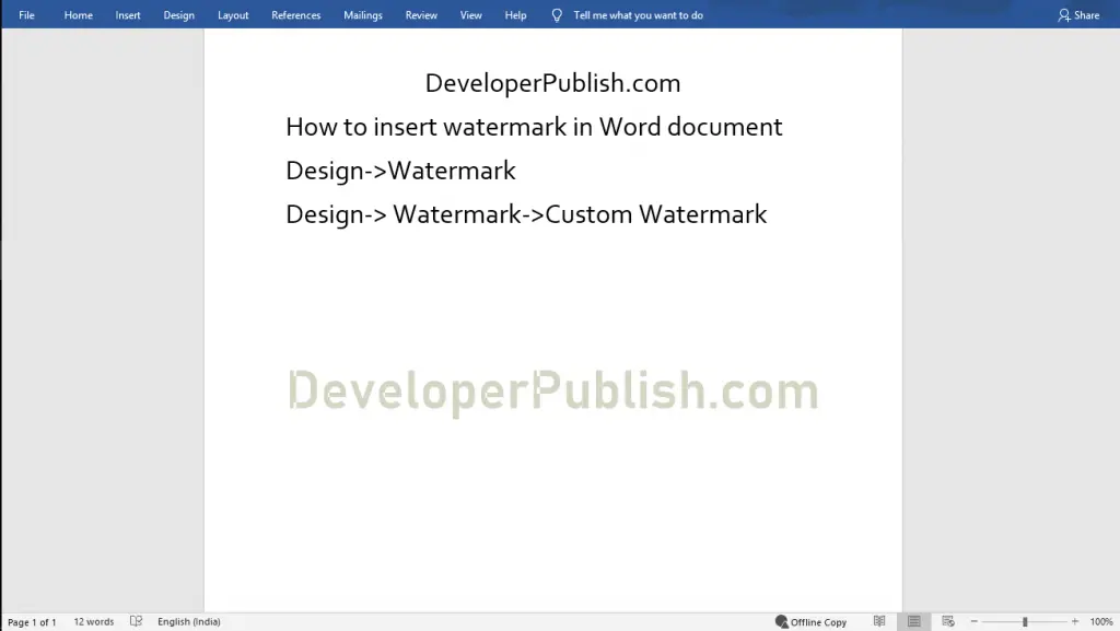 How to Insert Watermark in Microsoft Word?