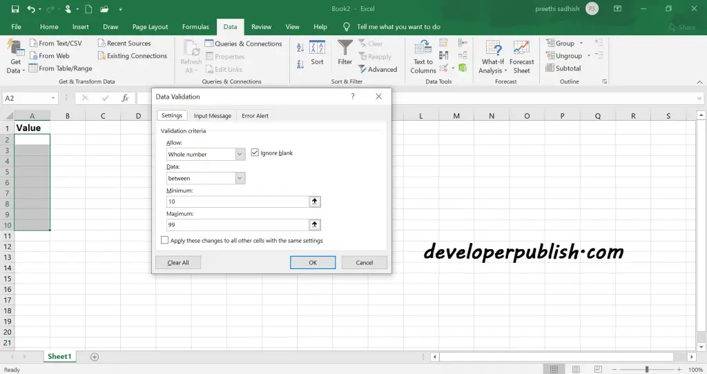 How to Remove Data Validation in Excel?