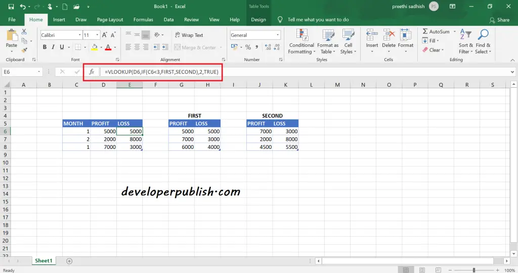 Vlookup – Multiple Lookup Tables