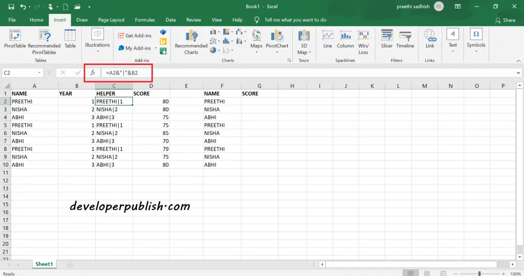 Vlookup – Multiple criteria