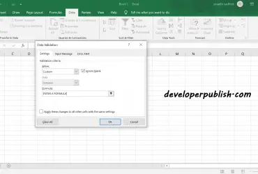 Custom Data Validation rules in Microsoft Excel
