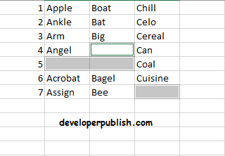 Delete Blank Rows using GoTo Special in Excel
