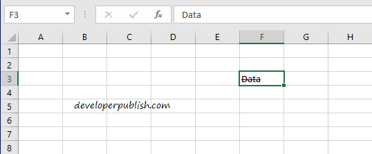 Strikethrough in Excel