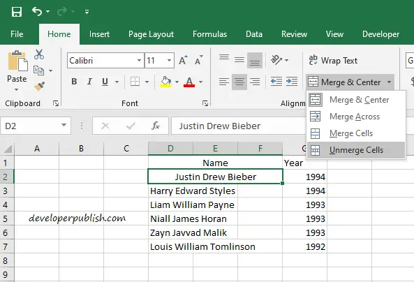 Merge Cells In Microsoft Excel Microsoft Excel Tutorials 7029