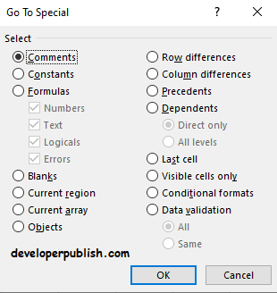 Find and Select in Excel