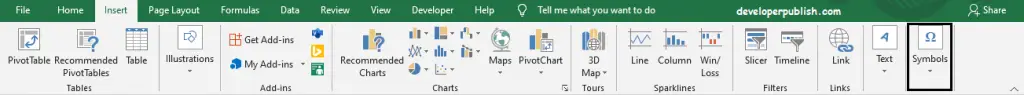 Checkmark in Excel