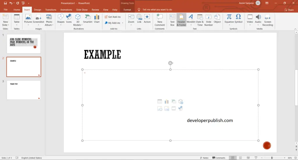 How to add slide numbers, page numbers, or the date in PowerPoint?