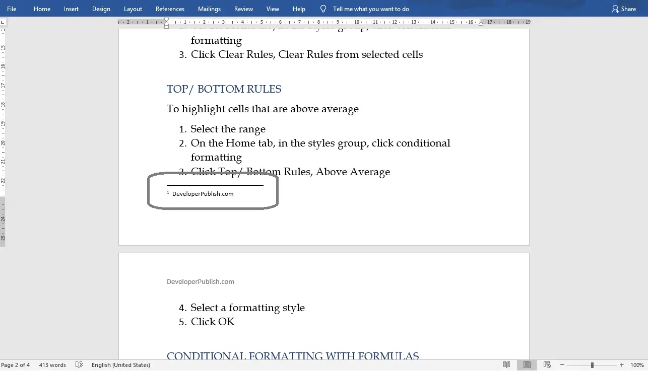 how to convert footnote to endnote word 2013