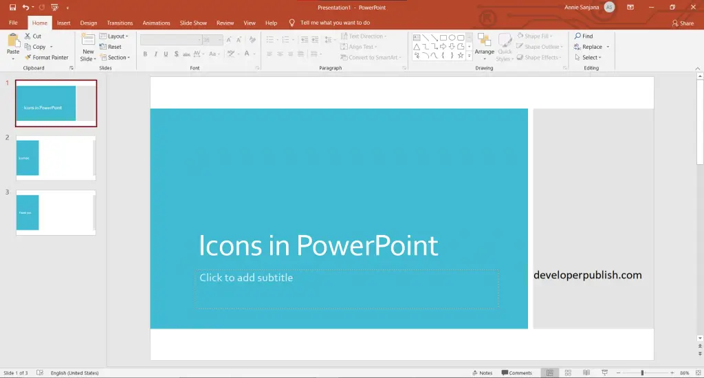 Insert Icons in PowerPoint