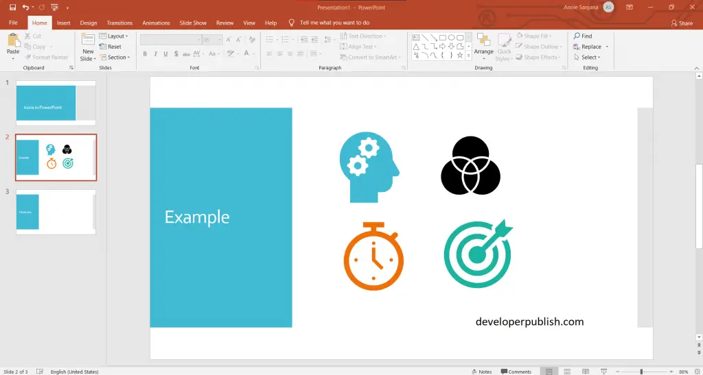 Insert Icons in PowerPoint