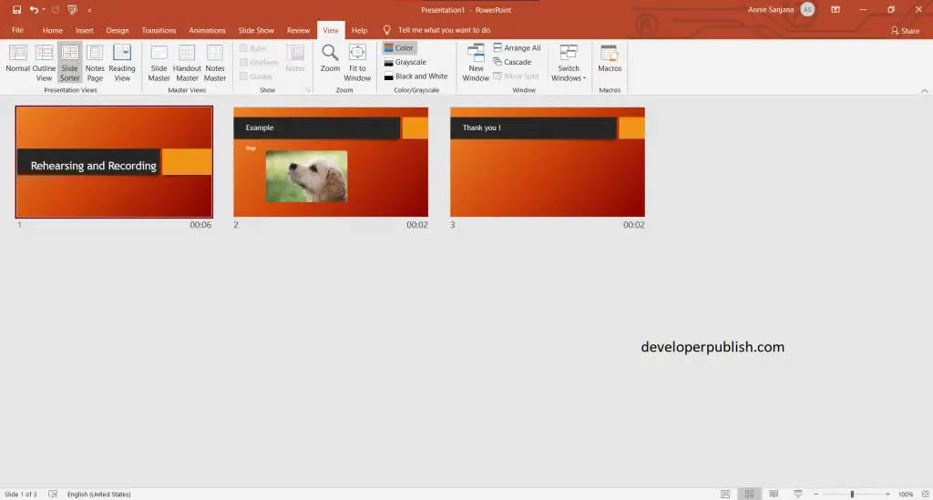 powerpoint rehearsing and recording your presentation