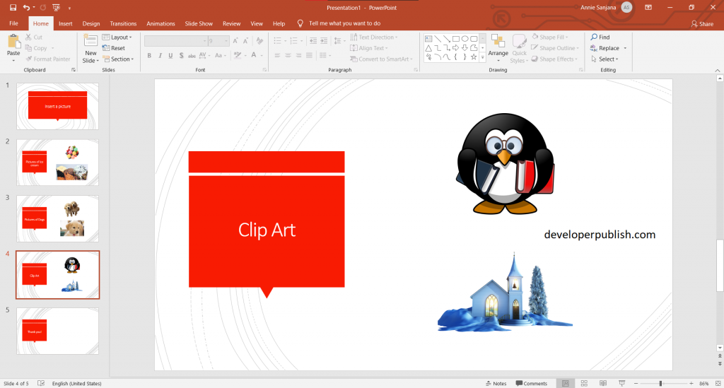 Insert a picture in PowerPoint