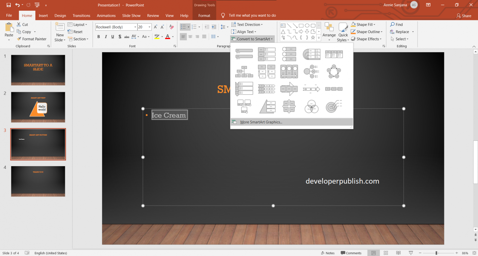 Add SmartArt To A Slide In PowerPoint | PowerPoint Tutorials