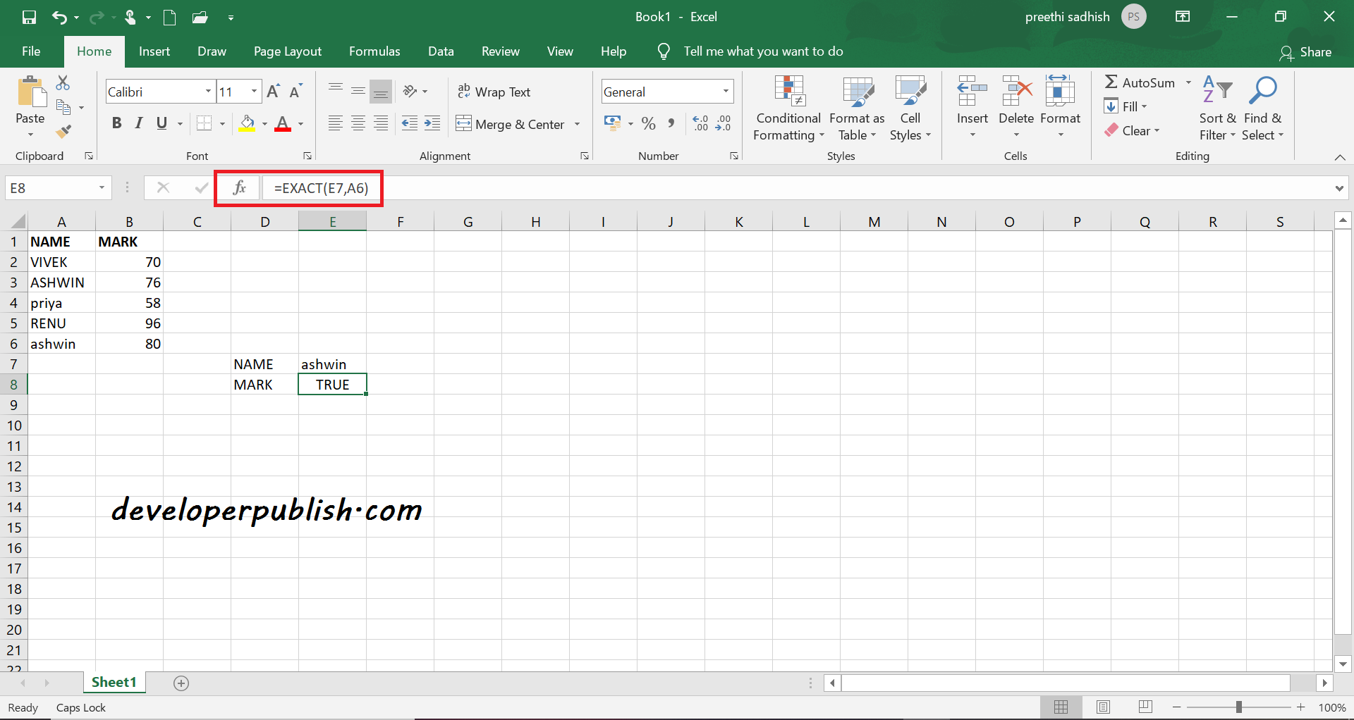 Index and Match in Microsoft Excel - Developer Publish