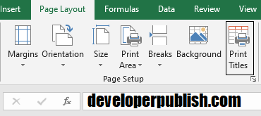 Set Print Titles in Excel