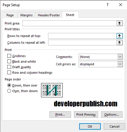 Set Print Titles in Excel