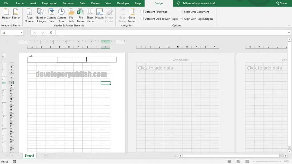 Headers and Footers in Excel