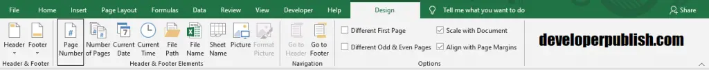 Page Numbers in Excel