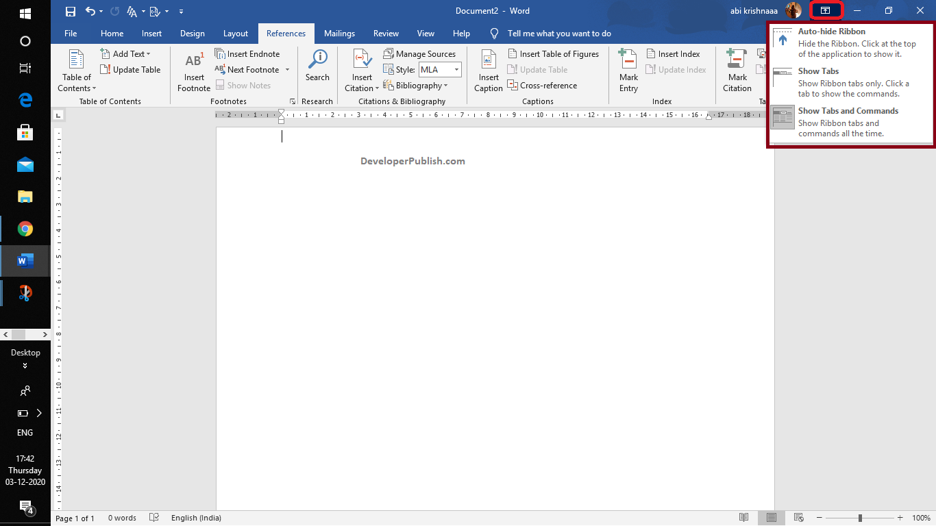 what is show hide in word