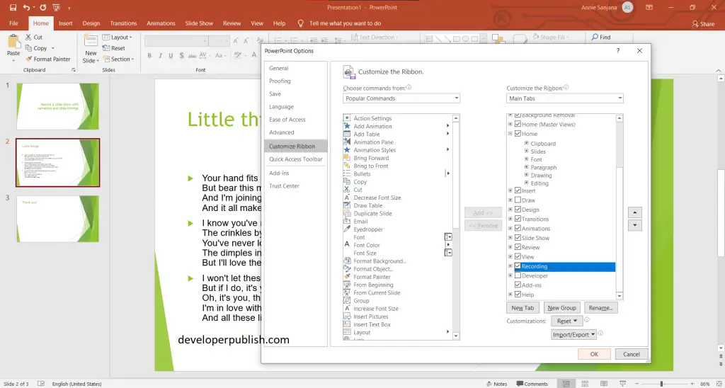 Record a Slide Show with Narration & Slide Timings in PowerPoint