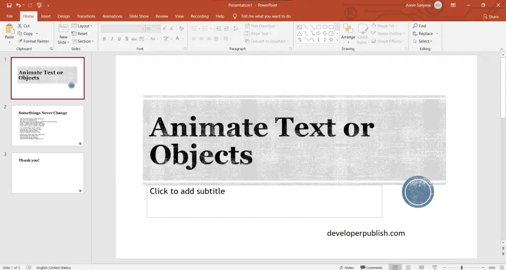 Animate Text in PowerPoint | MS PowerPoint Tutorials