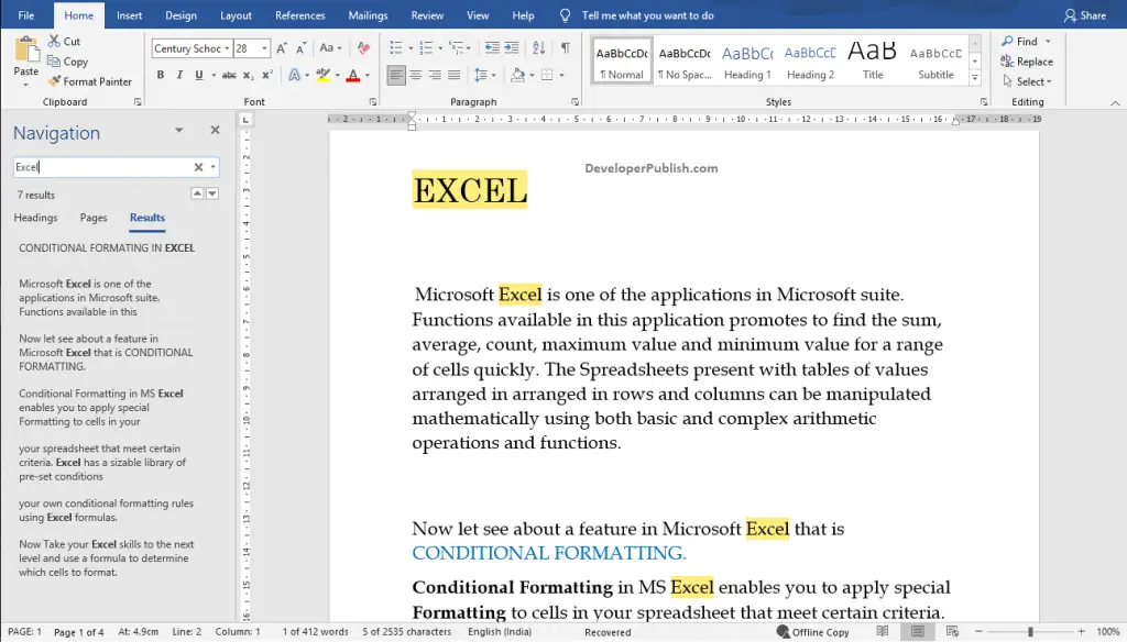 Search For Text In Word Documents Word Tutorials