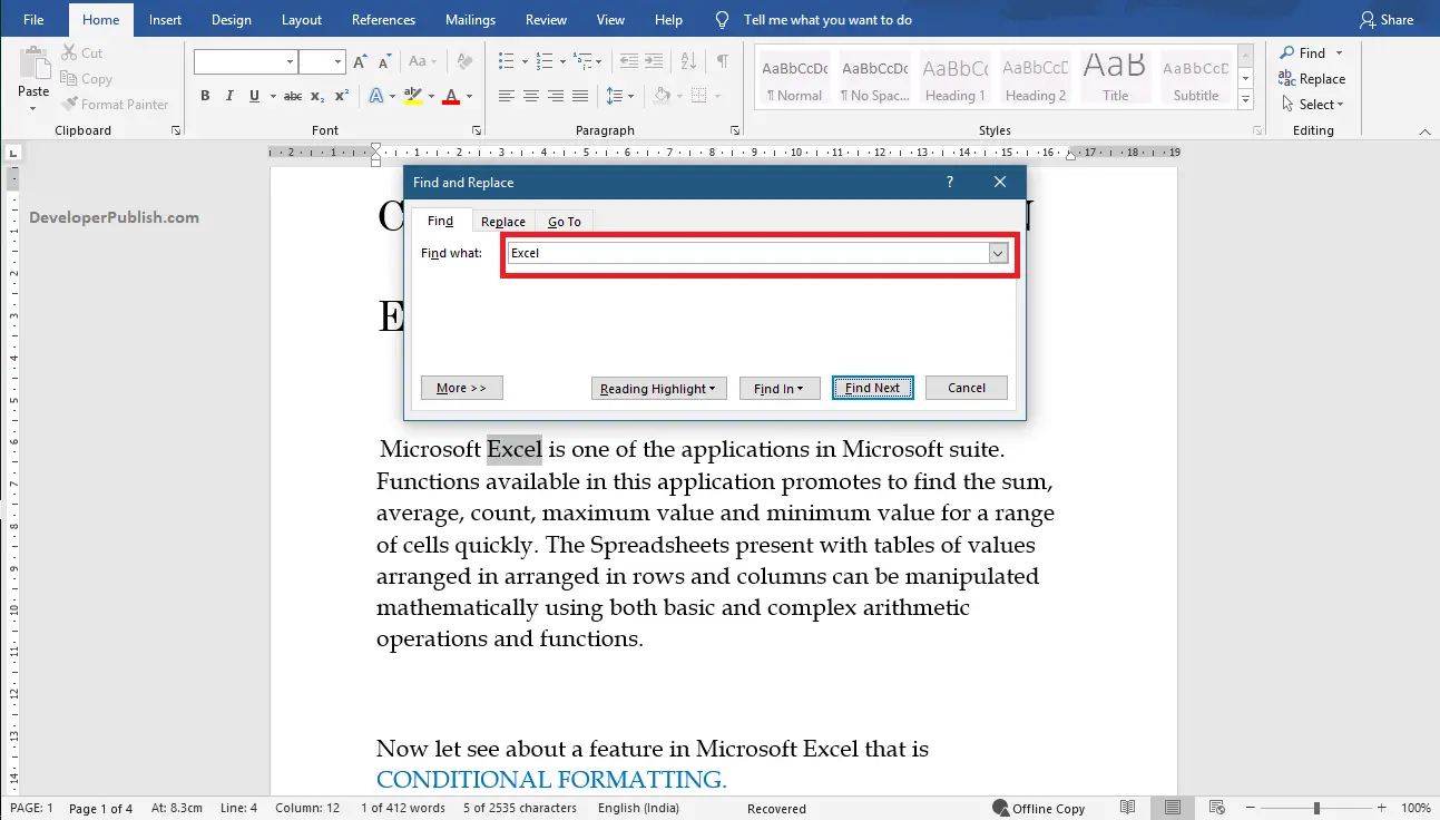 Search for Text in Word Documents - Word Tutorials