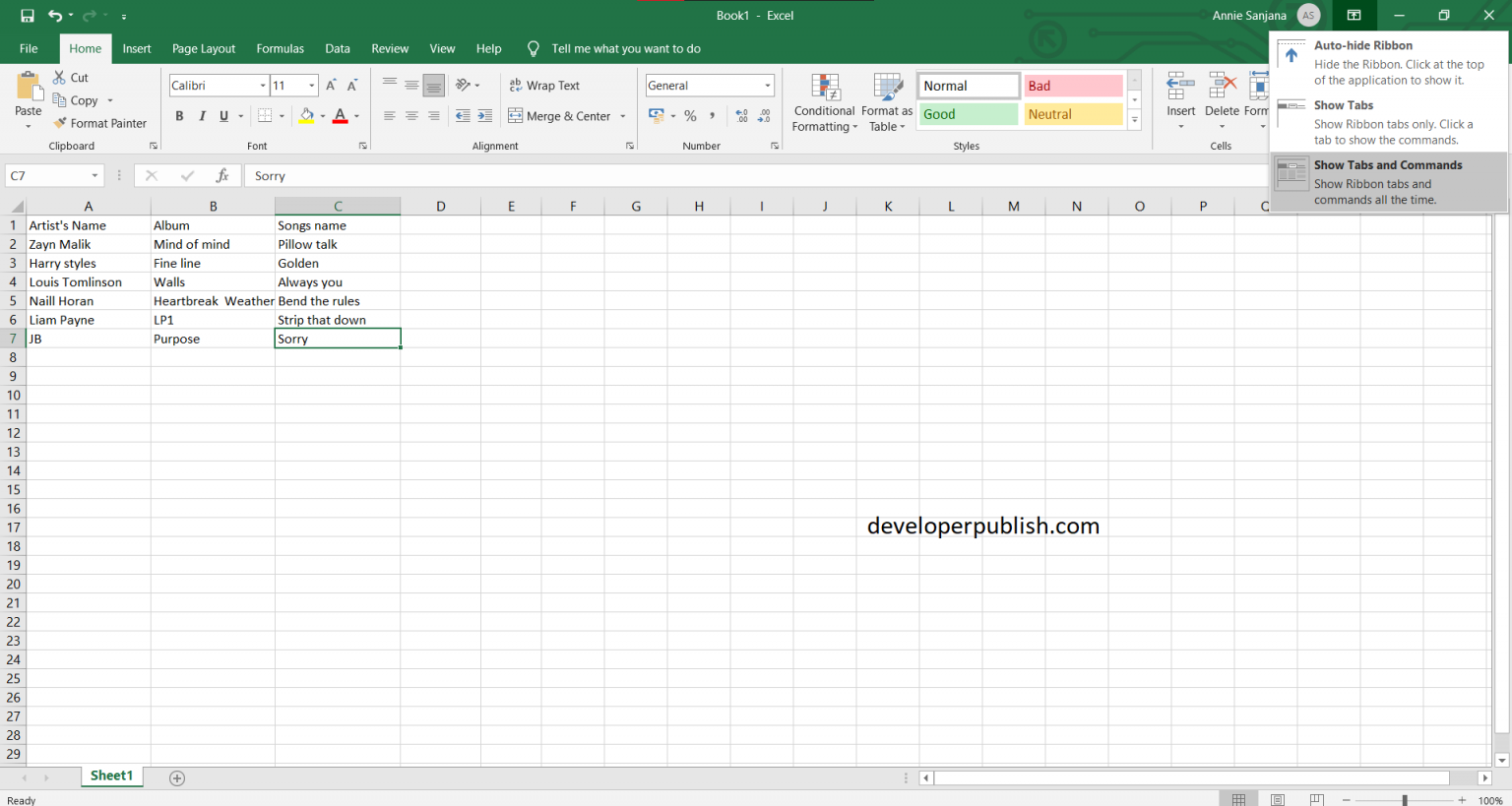 Excel Ribbon and its Functions - Microsoft Excel Tutorials