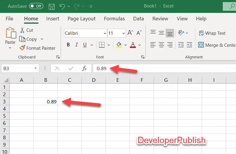 How to apply Percentage Format in Excel?