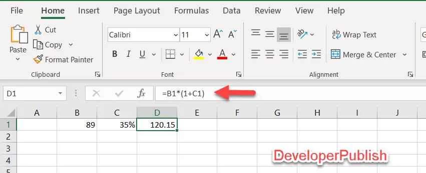 How to Increase a Number by Percentage in Excel?
