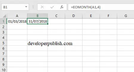 excel find last day of month