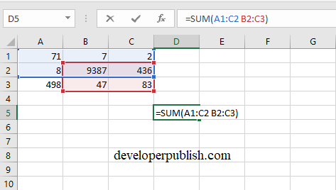 Intersect Operator in Excel