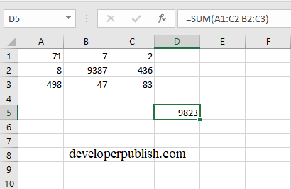 Intersect Operator in Excel