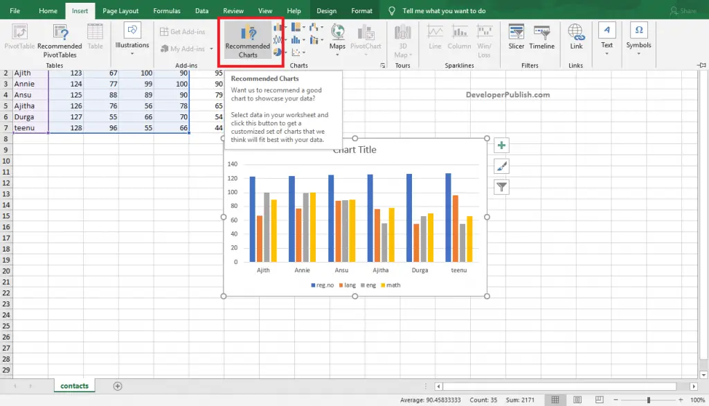 How to Create a Simple Chart in Excel?