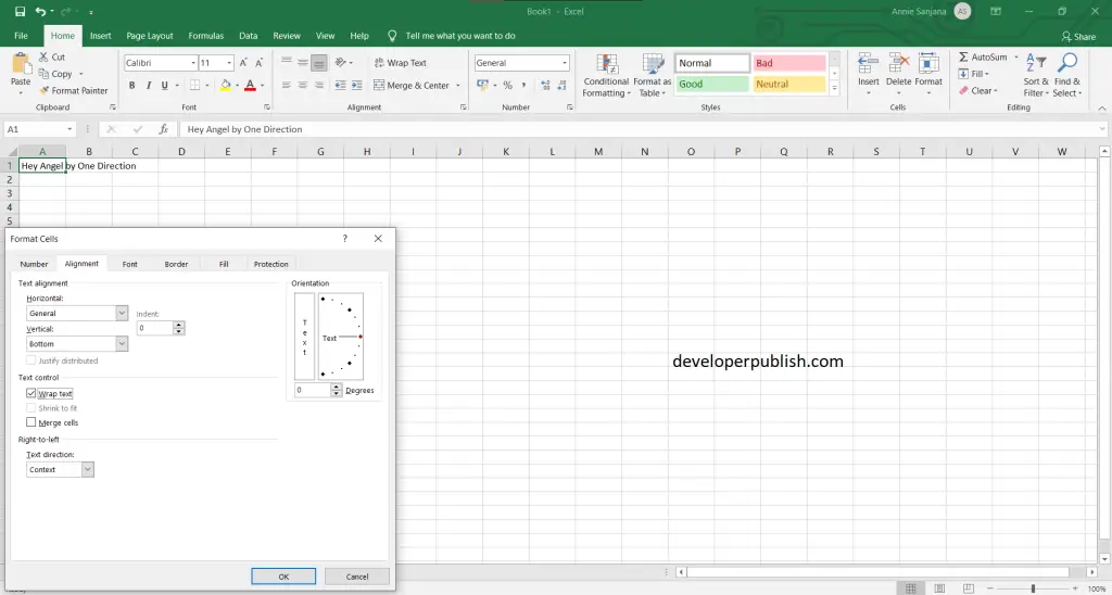 How to Enter multiple lines in a single cell in Excel?