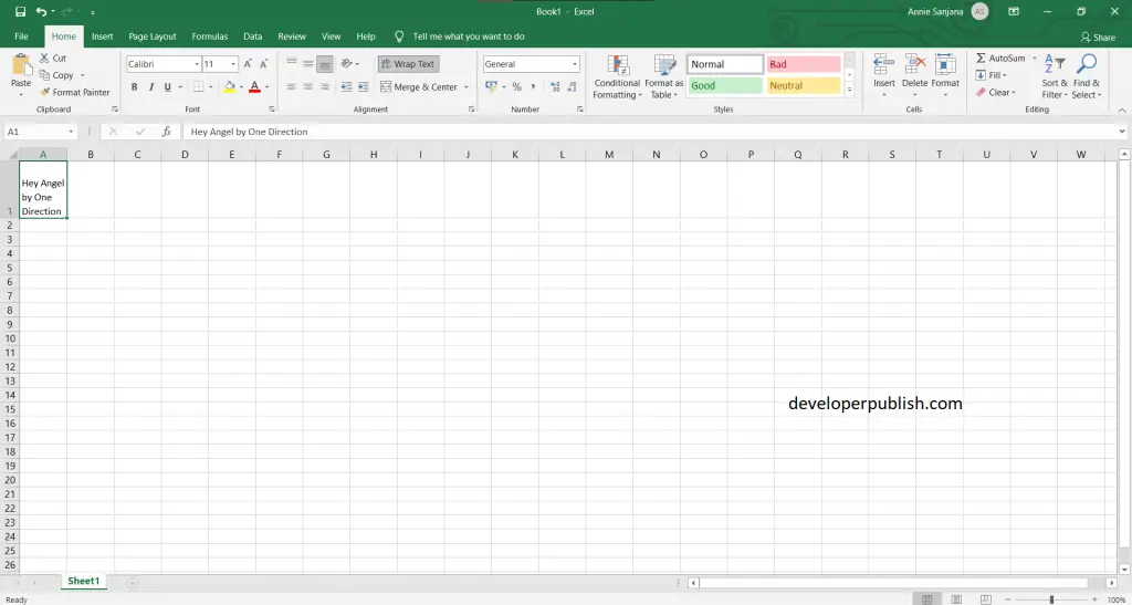 How to Enter multiple lines in a single cell in Excel?