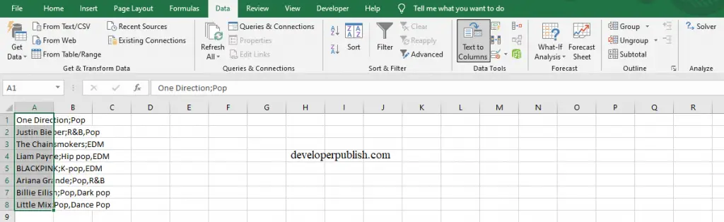 'Convert Text to Columns Wizard' in Excel