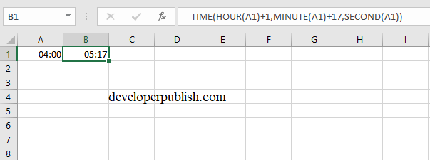 Add or Subtract Time in Excel