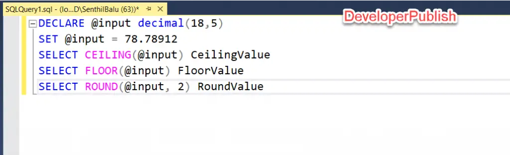 SQL Server 101 - How to Round Up or Round Down a Number ?