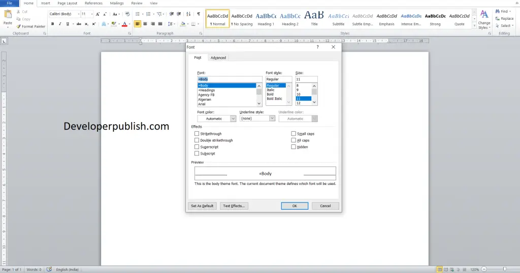 Dialog box launcher in Microsoft Word