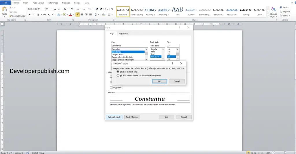 Dialog box launcher in Microsoft Word