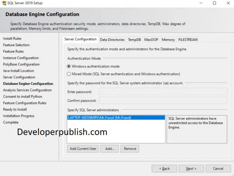 Download & Installing SQL SERVER 2019 Developer Edition for free