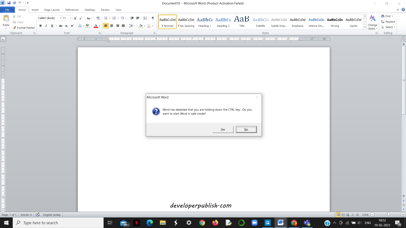 How to Start Microsoft Word in Safe Mode? DeveloperPublish