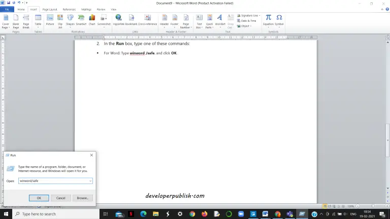 How to Start Microsoft Word in Safe Mode