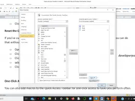 Quick Access Toolbar in Word
