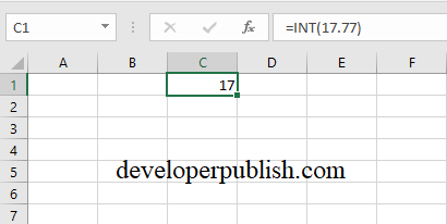 INT and TRUNC Function in Excel