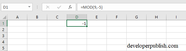 MOD Function in Microsoft Excel