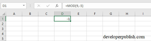 Mod Function In Microsoft Excel Developer Publish