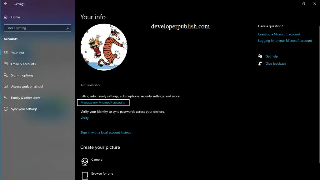 How to change your account password on Windows 10?