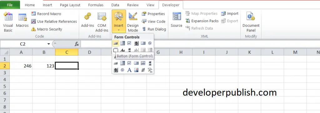 Swapping Two Values using Macros in Excel